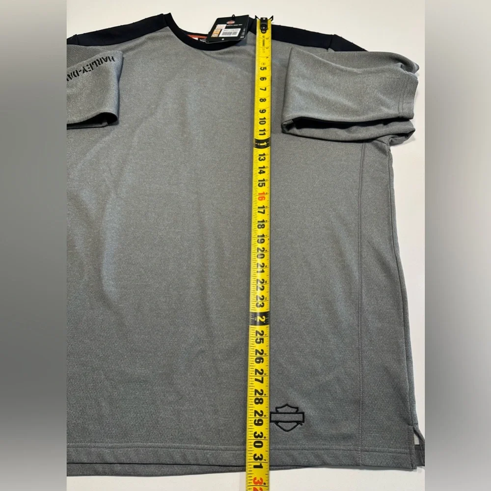 Harley Davidson Performance Long Sleeve Shirt Infrared Gray Size XL Motorcycle - Picture 14 of 14